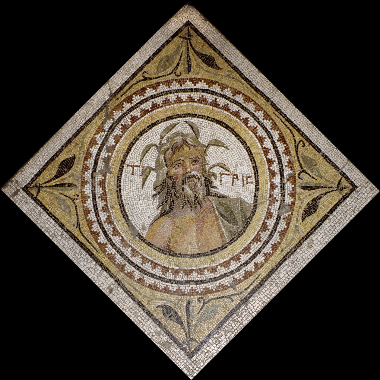 Personifikace řeky Tigris, konec 2./3. století našeho letopočtu (mozaika) od Roman Roman