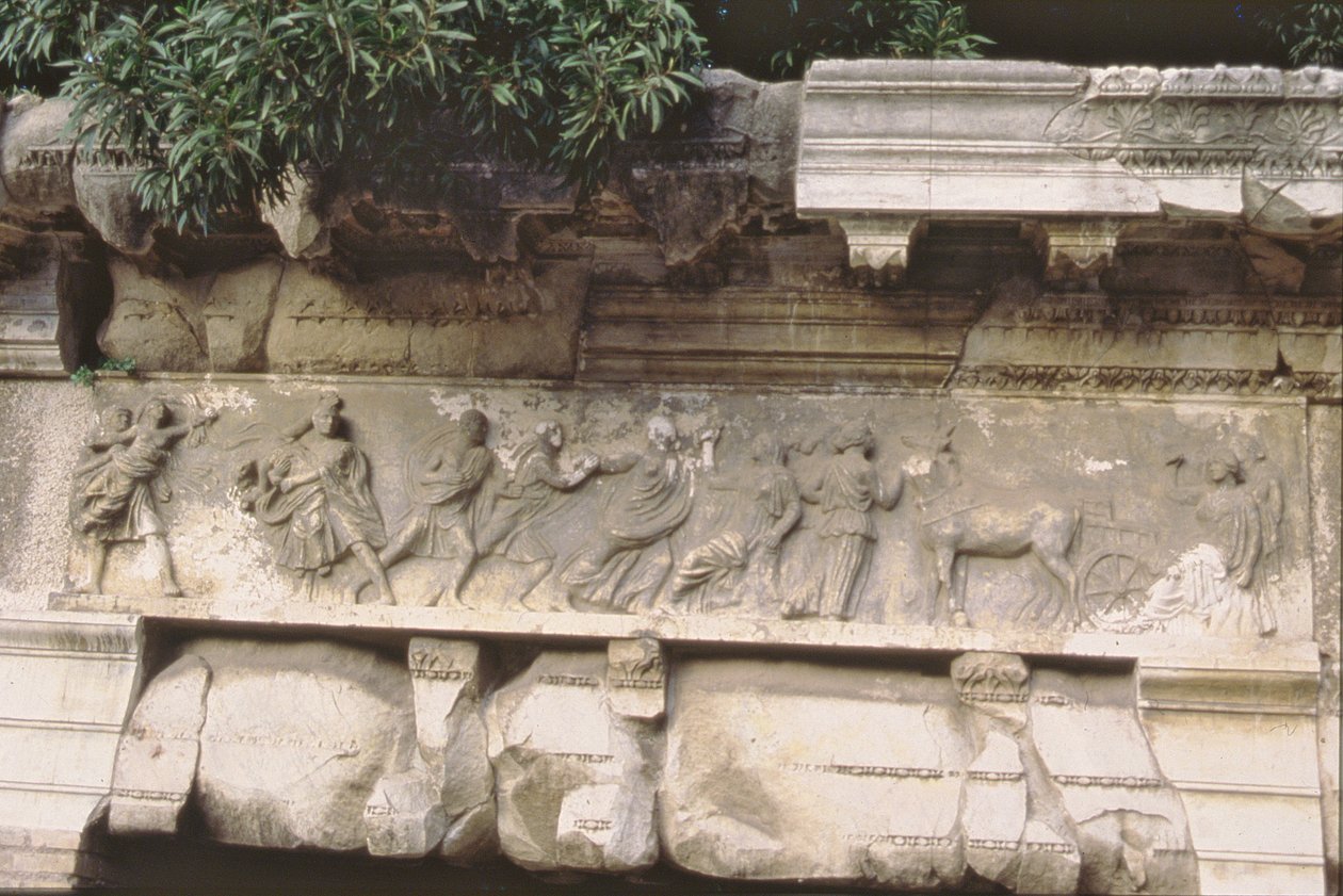 Znásilnění Sabines, z vlysu baziliky Aemilia (mramor) od Roman Roman
