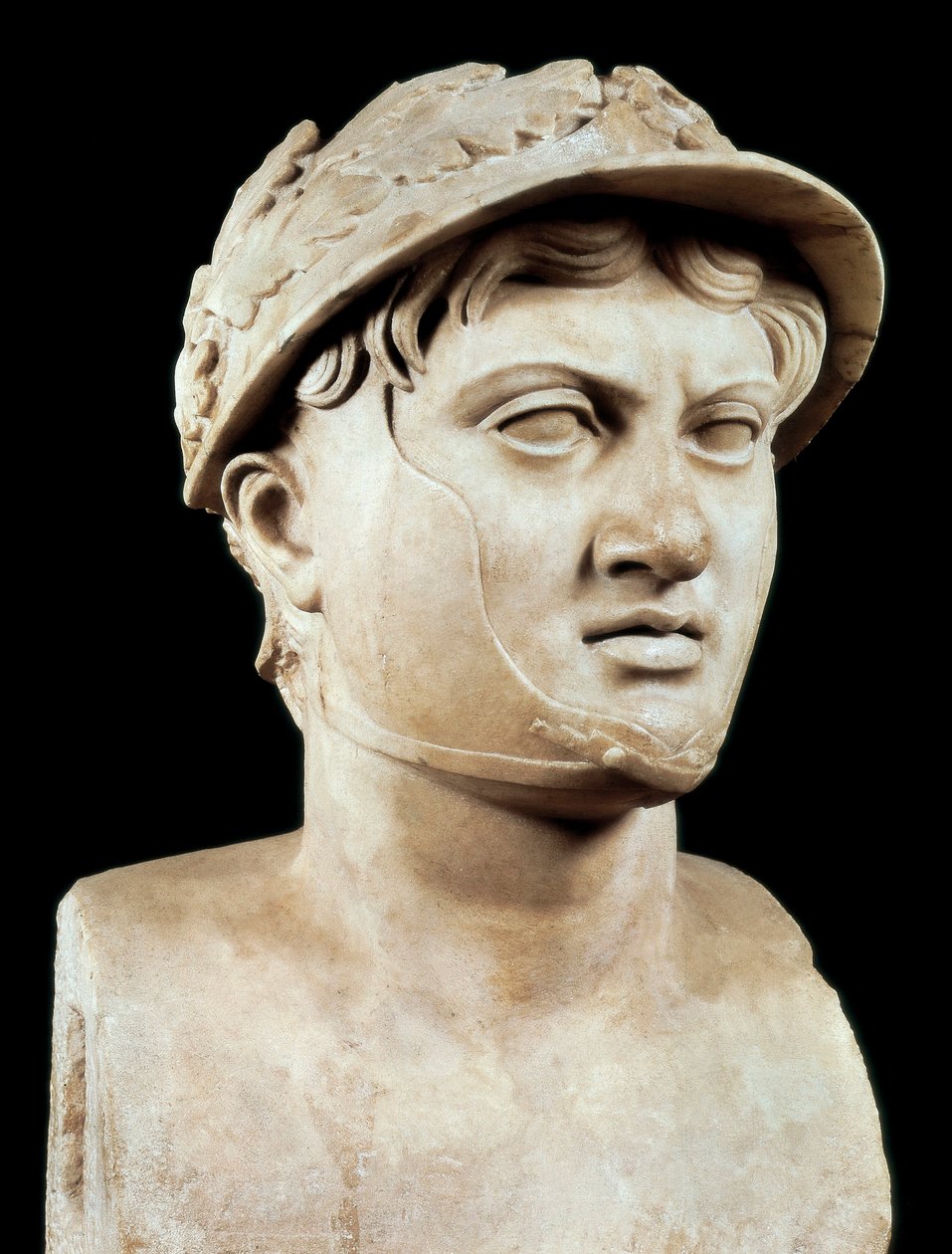 Římské umění: busta Pyrrhova 1. (319-272 př.nl) (mramor) od Roman Roman