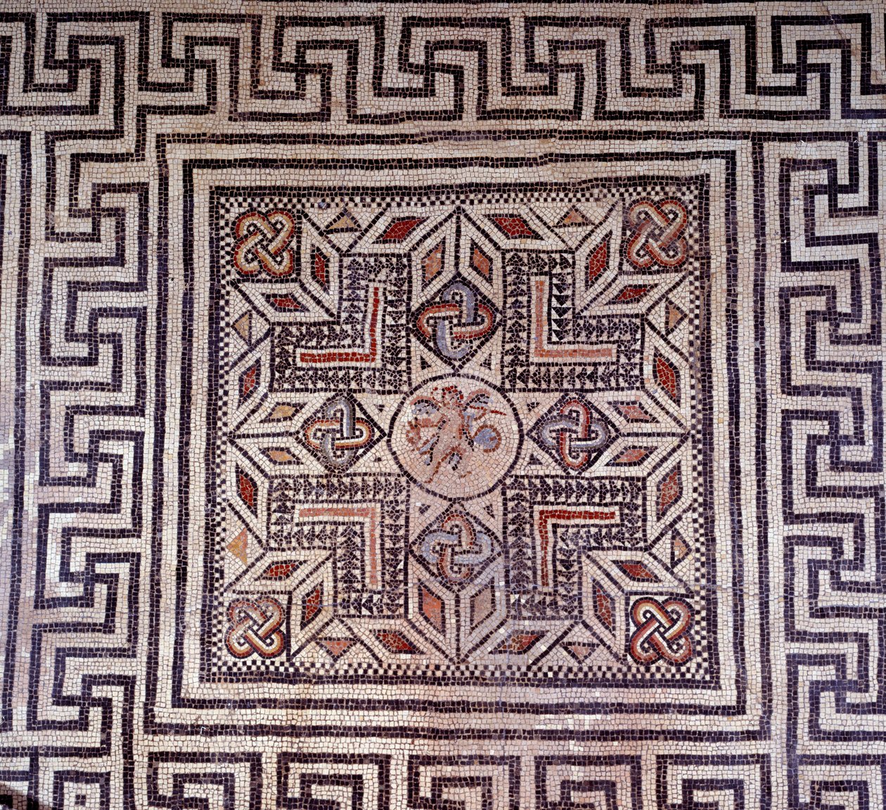 Římské umění: mozaika s geometrickými obrazci. Nimes, muzeum archeologie. od Roman Roman