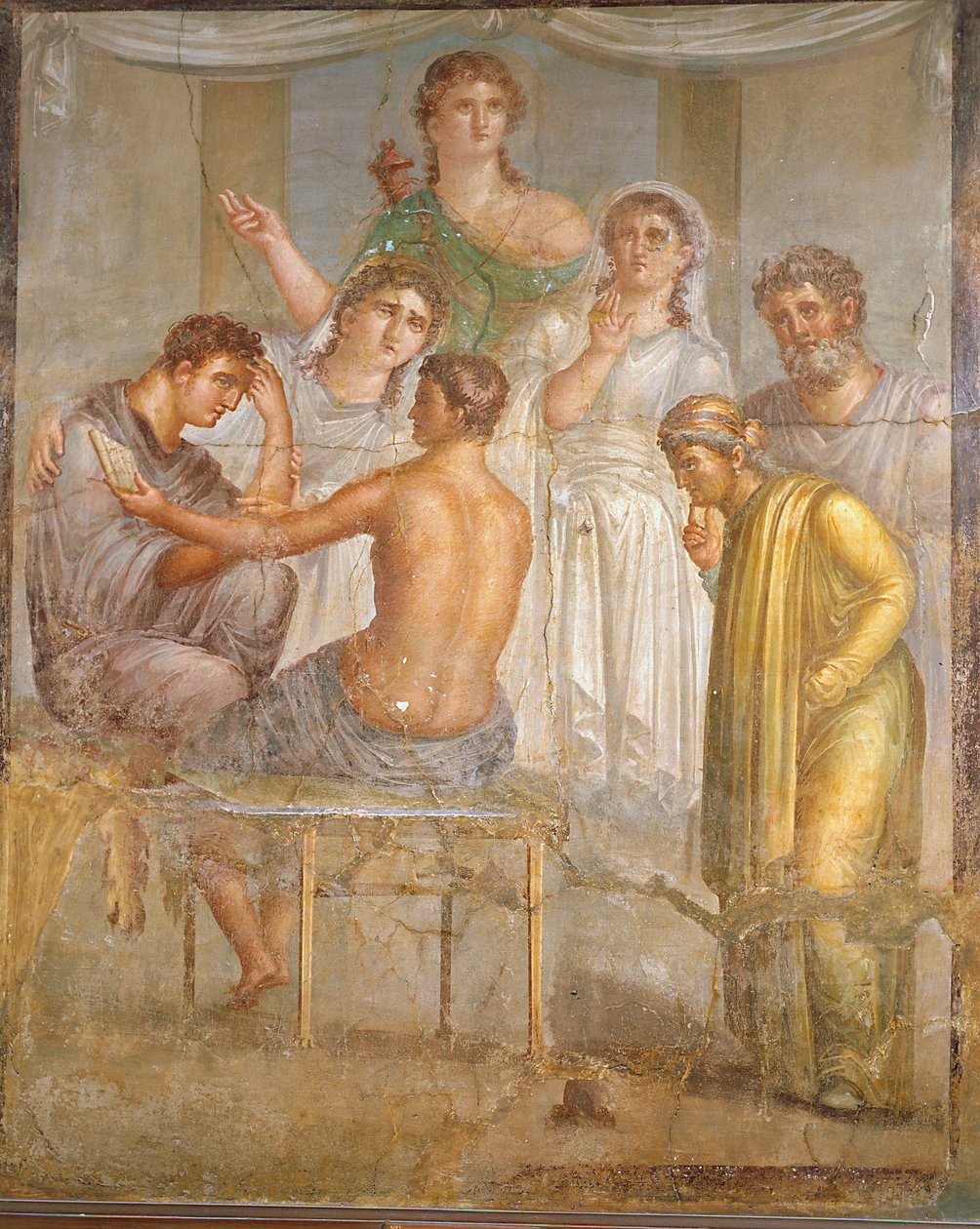 římská civilizace. Admetus a Alcestis, freska z baziliky Ercolano od Roman Roman