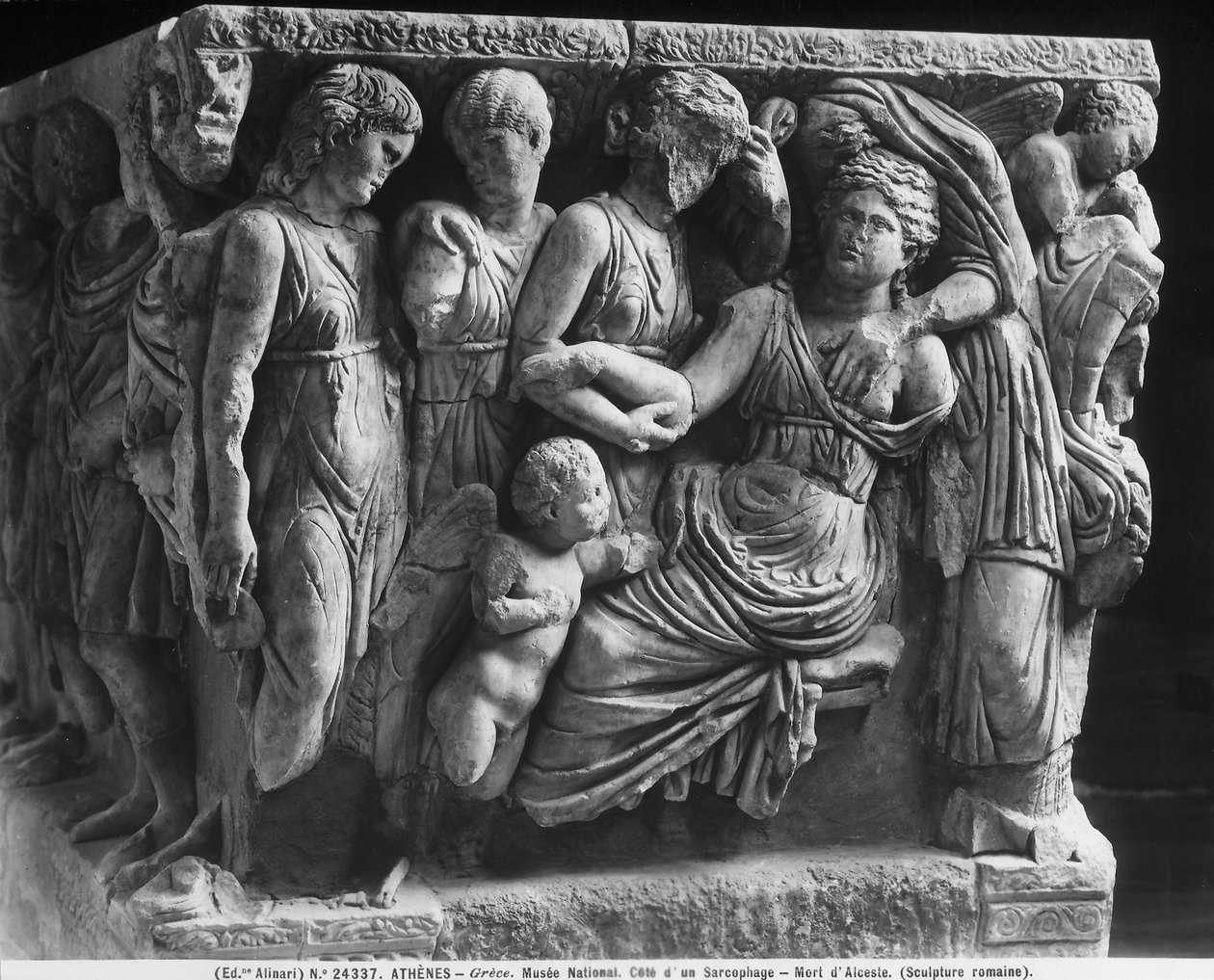 Reliéf sarkofágu se smrtí Alcestise (mramor) od Roman Roman