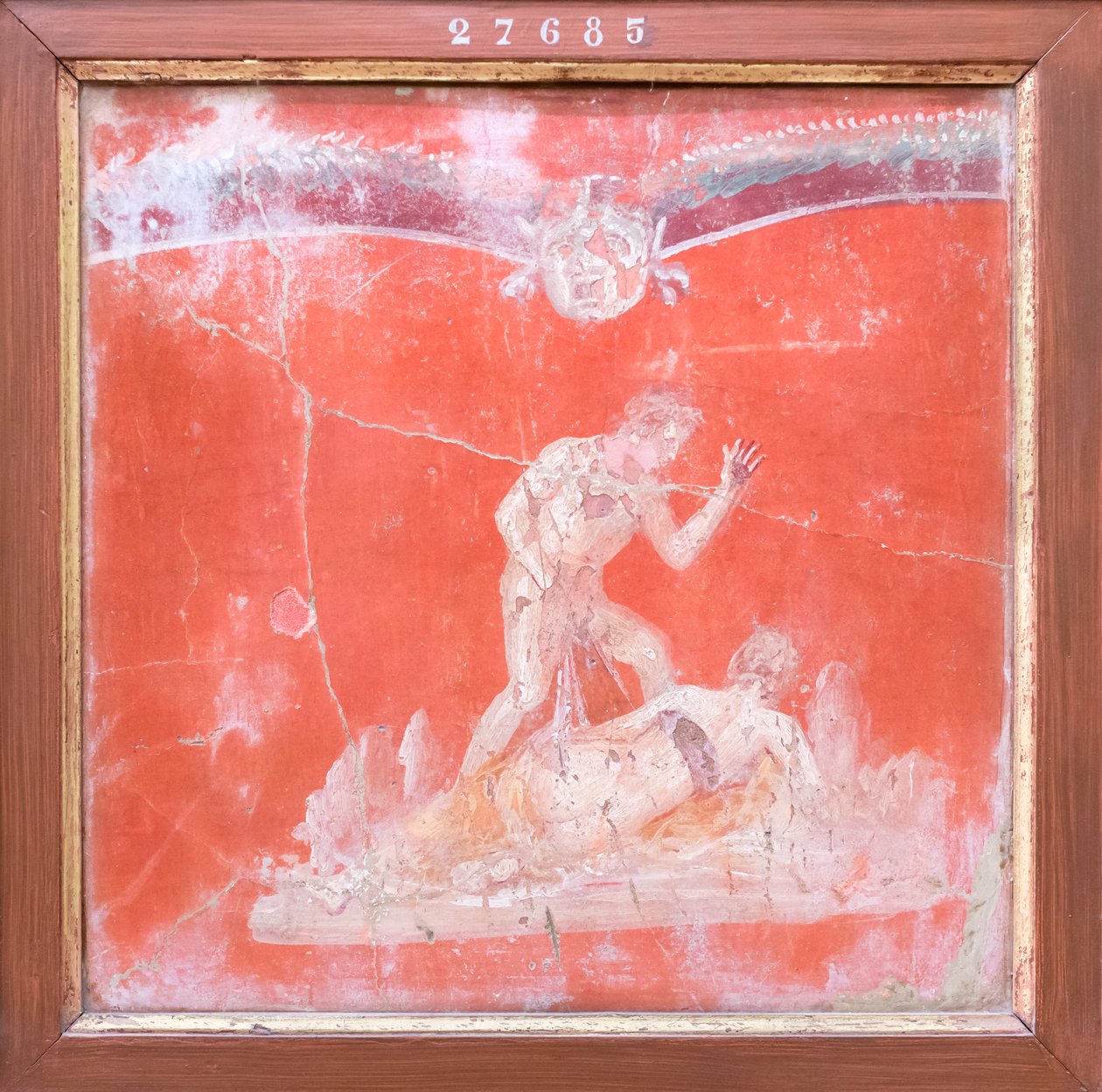 Satyr a nymfa, 50-79 n. l. (freska) od Roman Roman