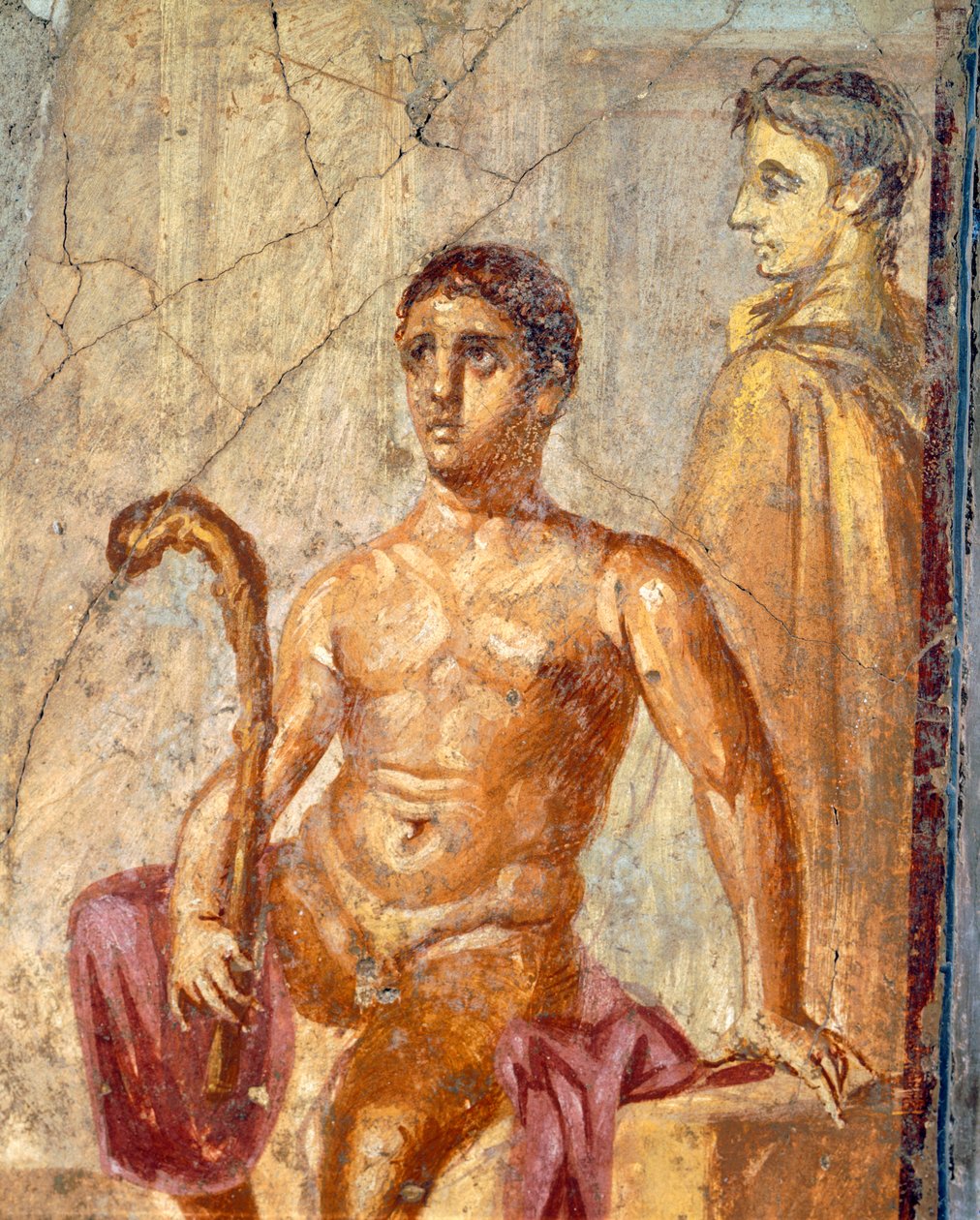 Selene a Endymion, freska z House of Centenary, Pompeje, Kampánie, římská civilizace od Roman Roman