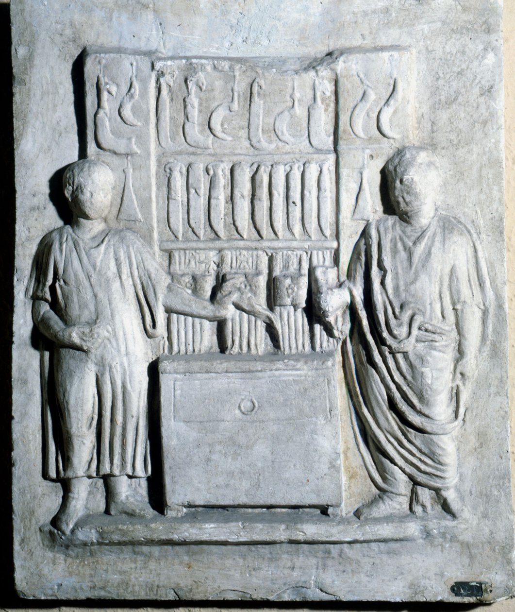 Znamení nožířství v římské době. Muzeum Ostia (Ostia) od Roman Roman