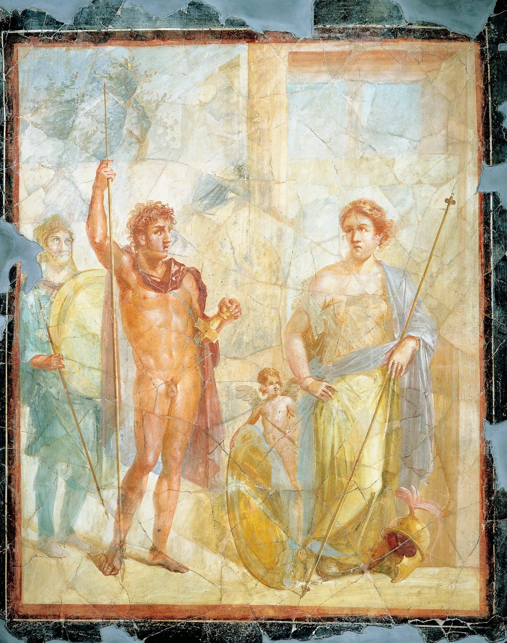 Svatba Alexandra (Ares) a Stateiry (Aphrodite), freska v Regio 6 Insula Occidentalis 39, Pompeje (Seznam světového dědictví UNESCO od Roman Roman