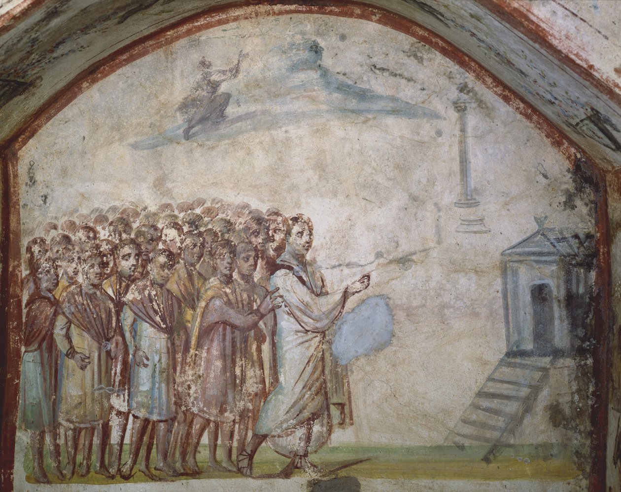 Vzkříšení Lazara, Katakomby Via Latina, Řím od Roman Roman