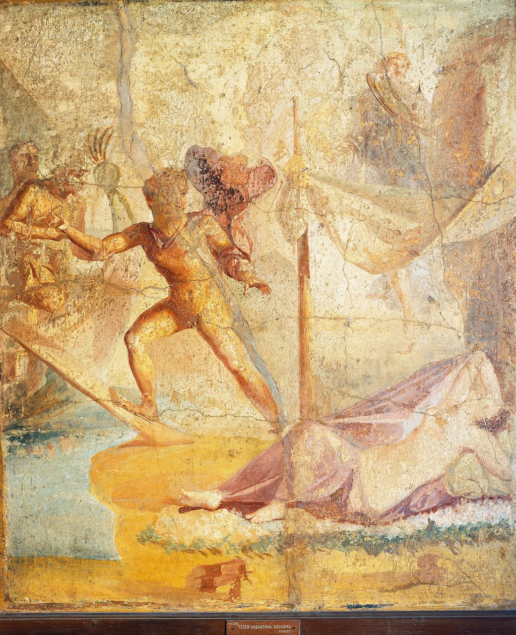 Theseus odcházející z Ariadny, freska z Pompejí od Roman Roman