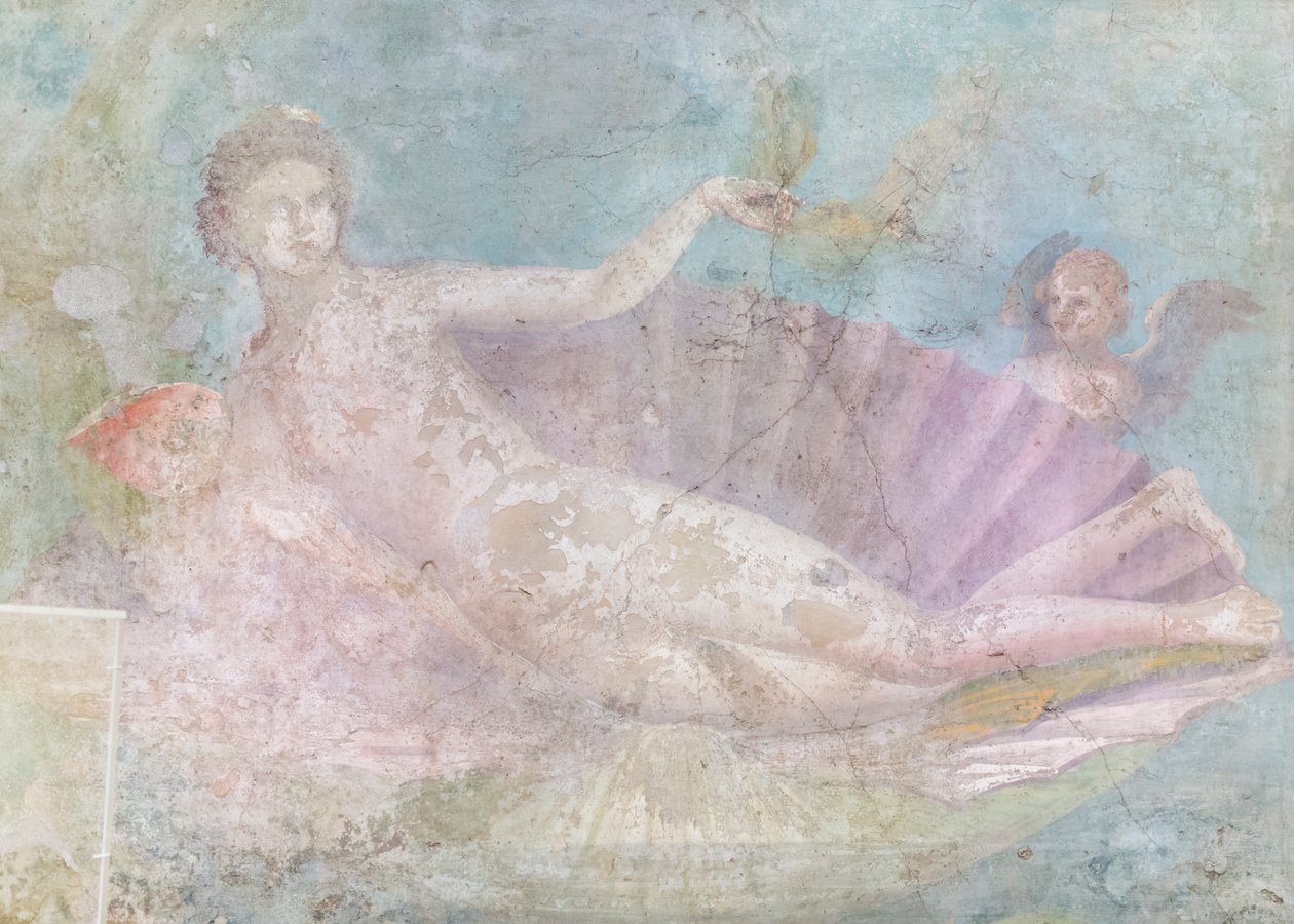 Venuše na mušli, malba, 50-75 n. l. (freska) od Roman Roman