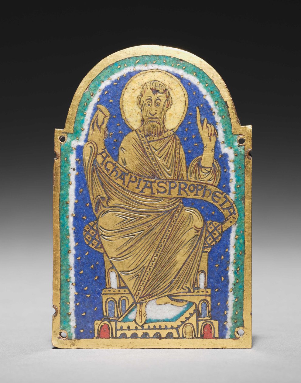 Plaketa: Sedící prorok ze svatyně relikviářů: Achapiás od Romanesque