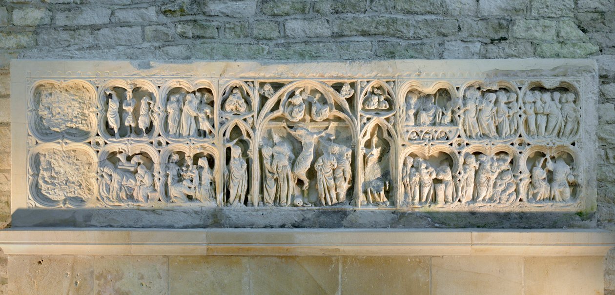 Románské umění: oltářní obraz představující různé výjevy evangelia od Romanesque