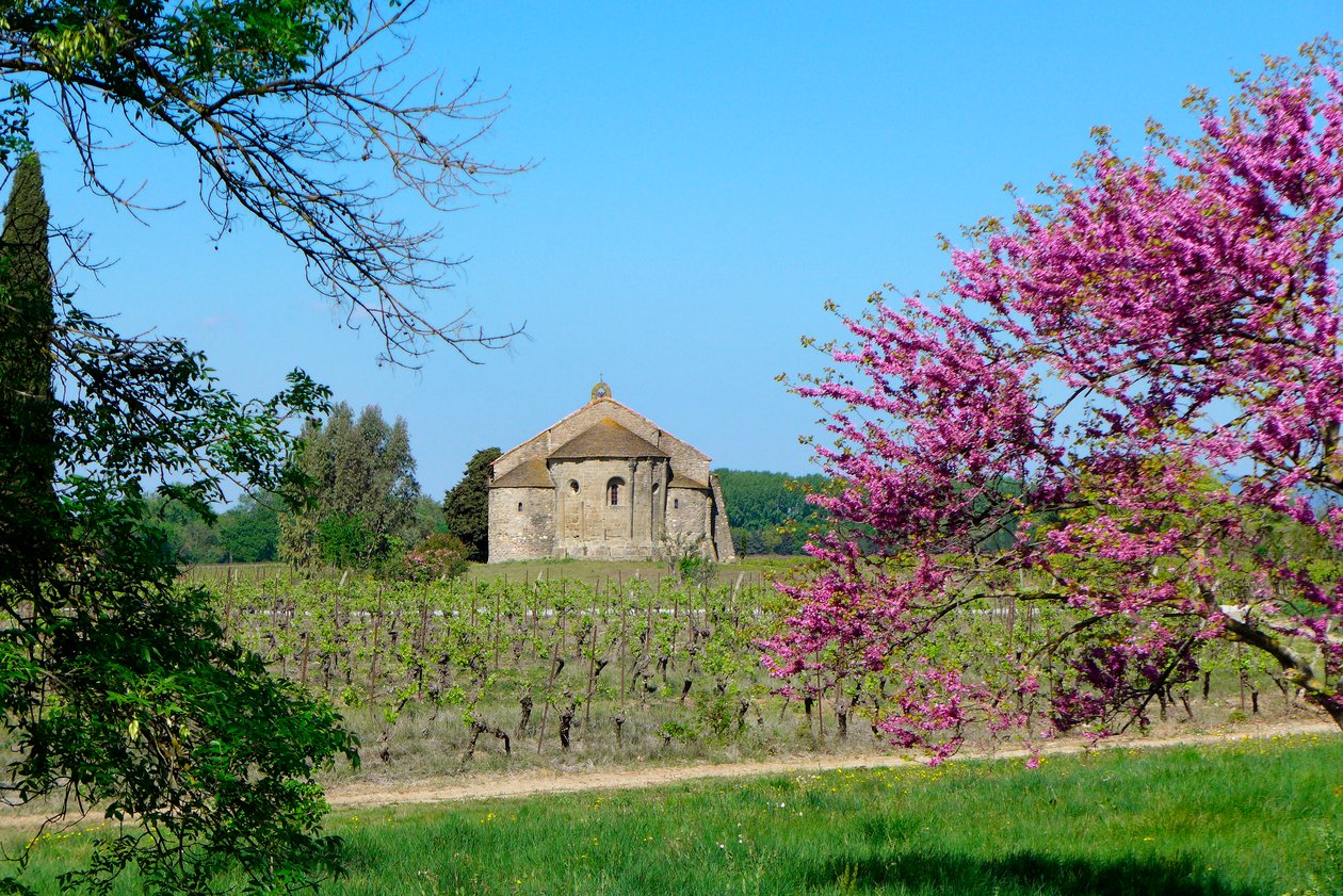 Románské kaple Saint-Etienne de Vaissiere v Azille (fotografie) od Romanesque