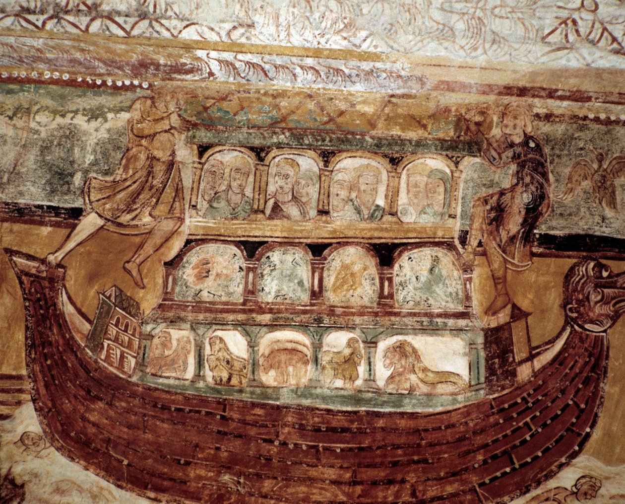 Noemův oblouk (stropní freska) od Romanesque