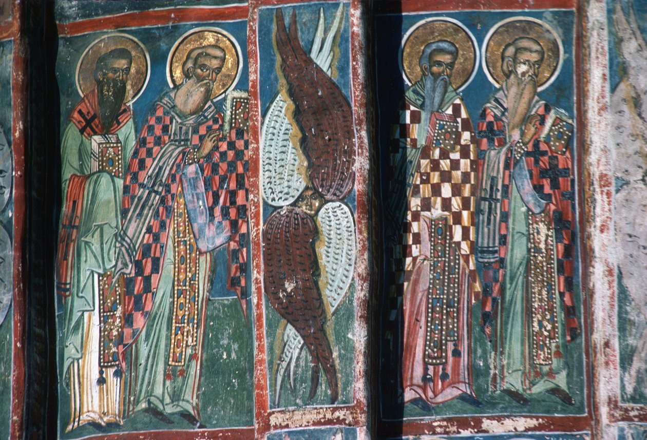 Detail malby, jižní apsida kostela od Romanian School