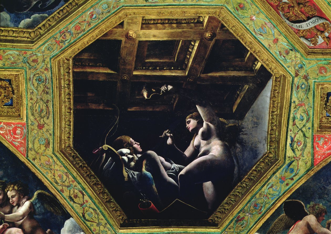 Komnata Amor a Psyché, Psyché uvažující o Amorovi od Romano Giulio