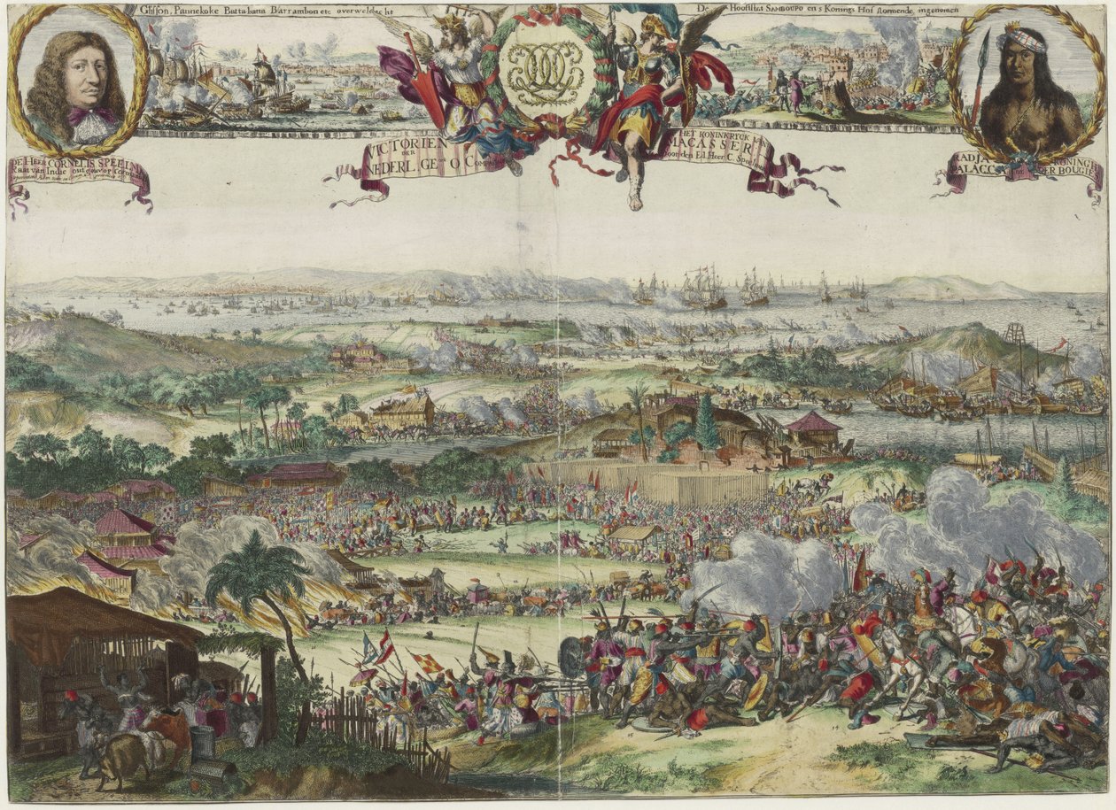Zachycení Macassara Speelmanem v letech 1666 až 1669 od Romeyn de Hooghe