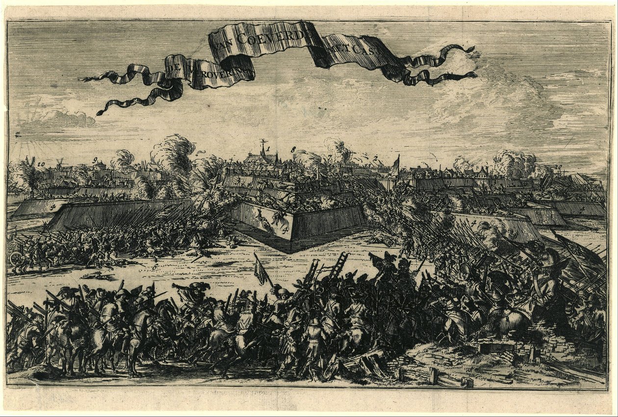 Dobytí Coevordenu 30. prosince 1672 The Conquest of Coeverde with Cast[eel] (název na předmětu) od Romeyn de Hooghe (attributed to)