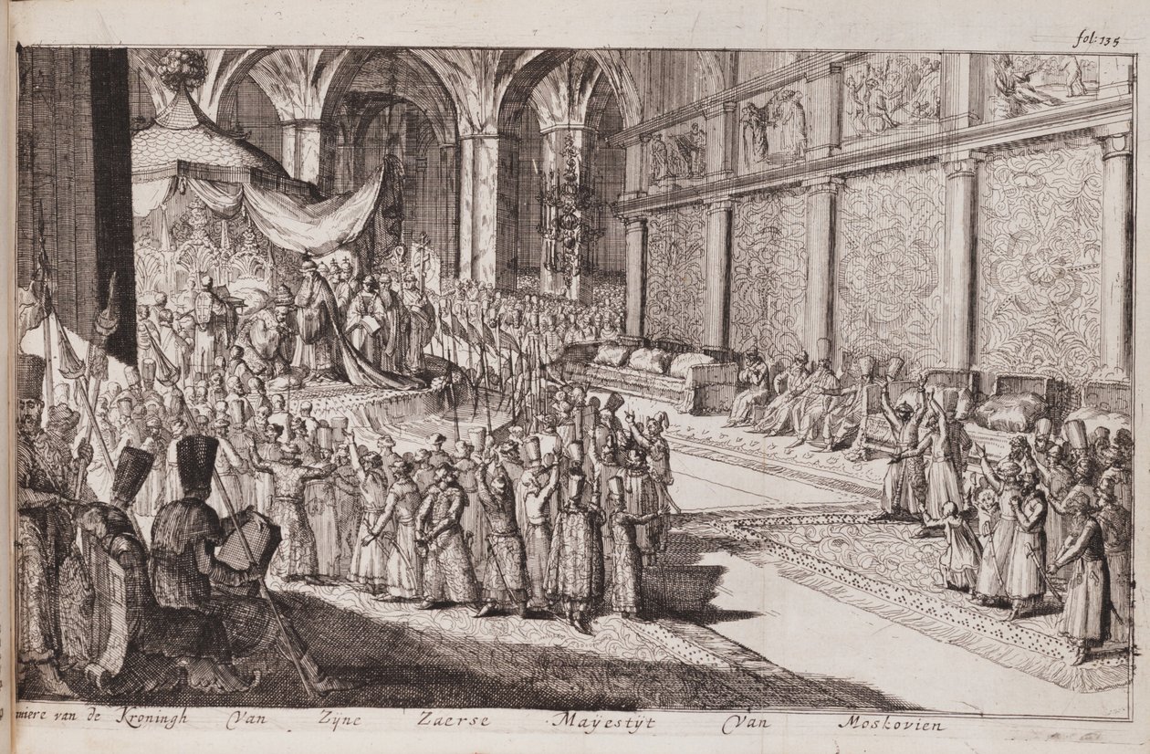 Scéna na královském dvoře cara Alexise Michajloviče, 1677 od Romeyn de Hooghe