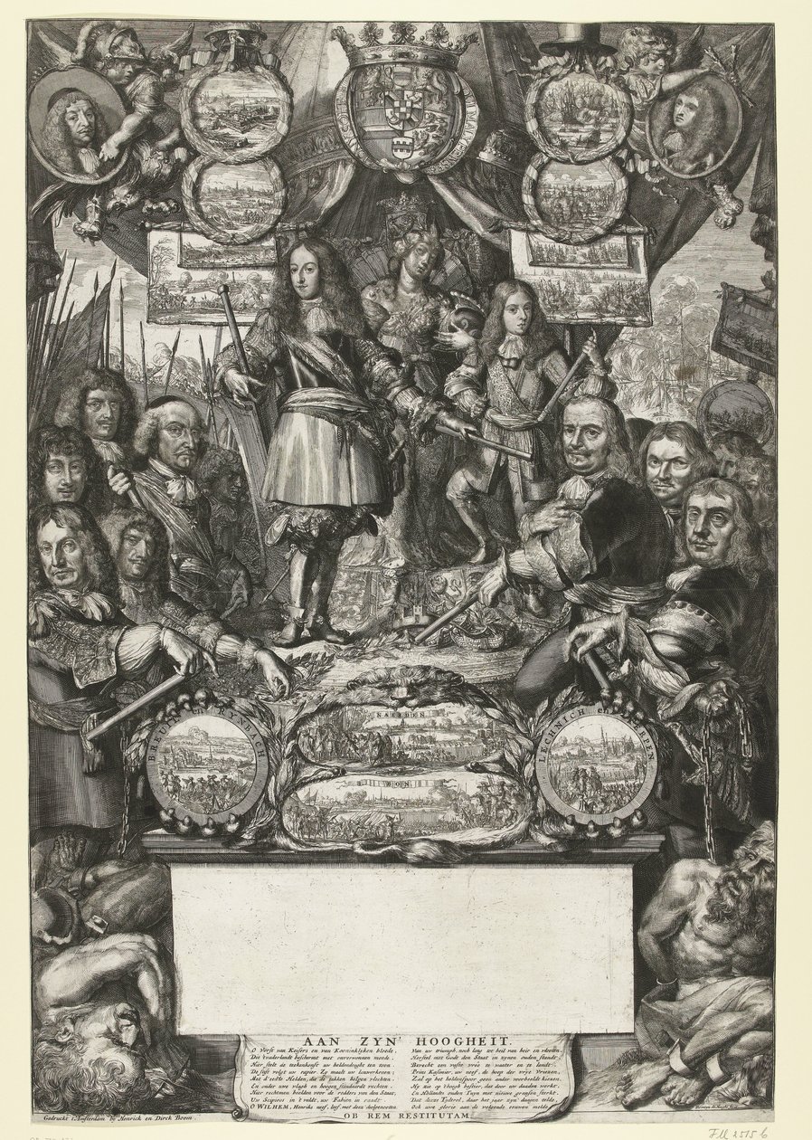 Alegorie vítězství Viléma III v roce 1673 od Romeyn de Hooghe