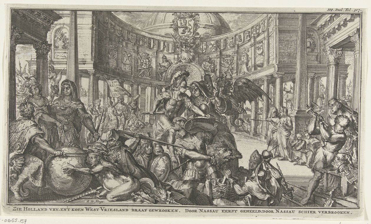 Alegorie role Nassau v jednotě republiky od Romeyn de Hooghe