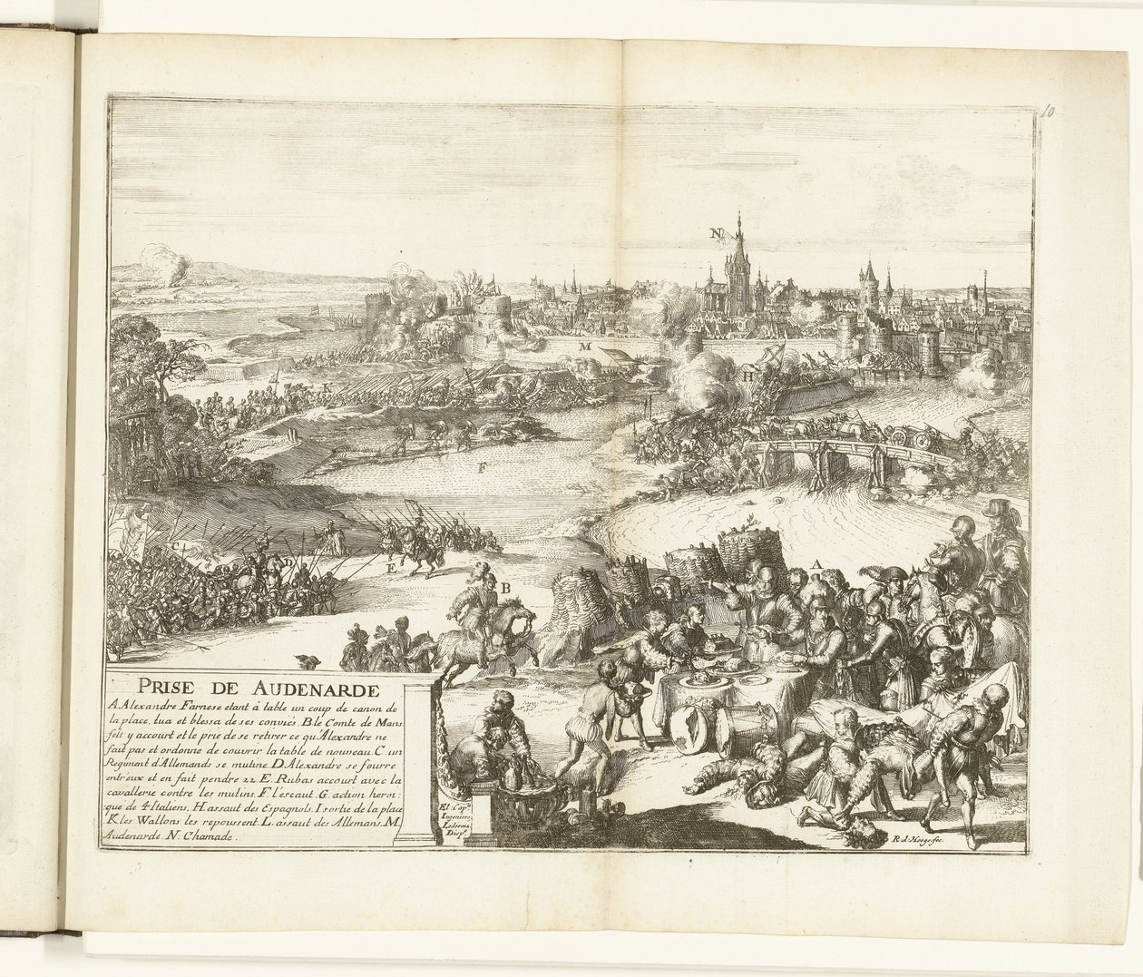 Vezmeme Oudenaarde, 1582 Prize de Audenarde (titul na předmětu) Guerres de Flandres (název série) od Romeyn de Hooghe