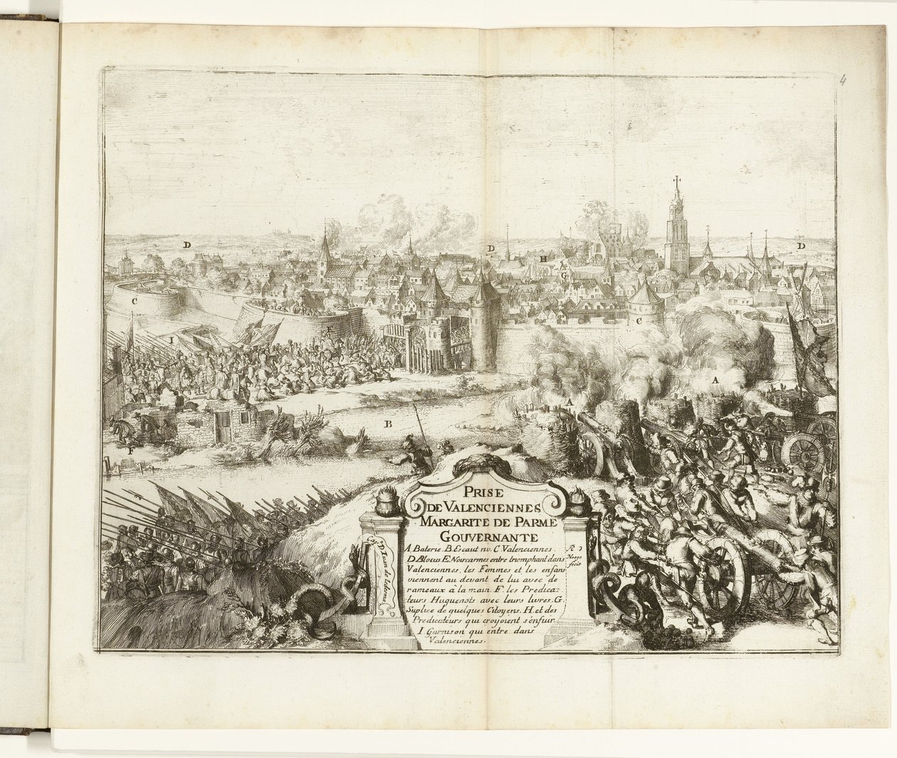 Inname van Valenciennes, 1567 Zajetí Valenciennes (název na objektu) Wars of Flanders (název série) od Romeyn de Hooghe