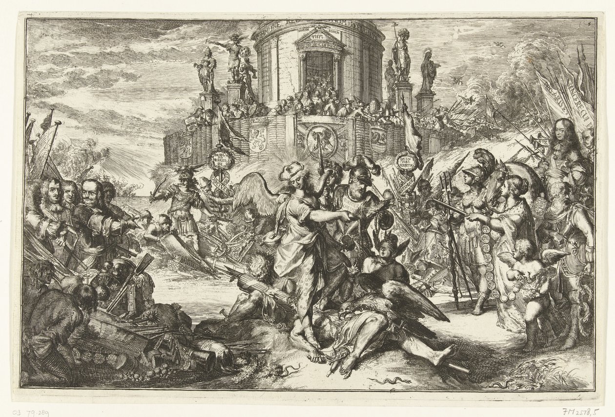 Vítězství s příchodem Viléma III od Romeyn de Hooghe