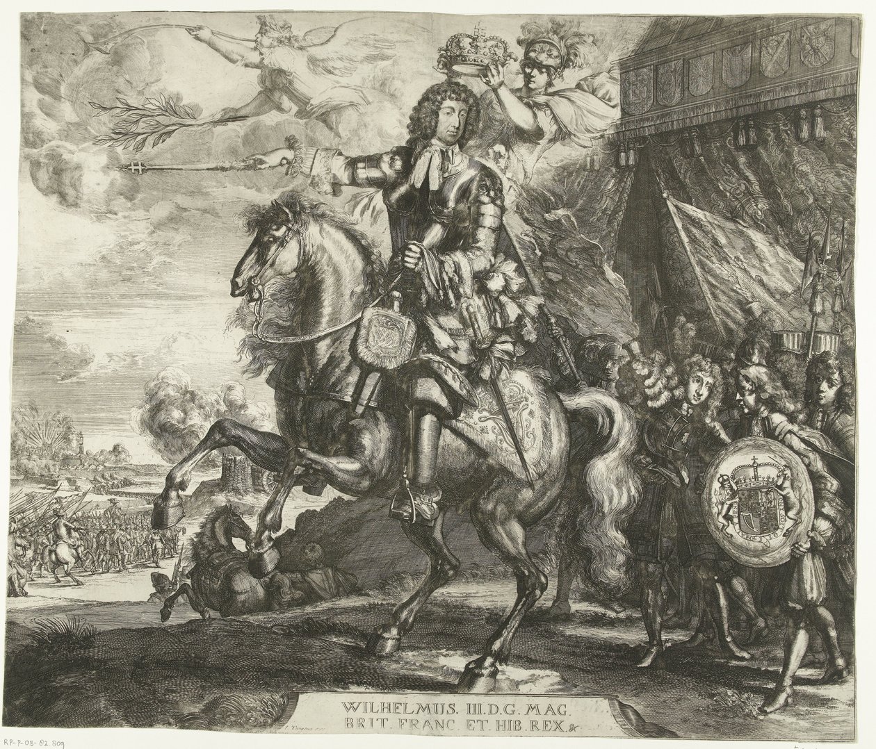 Jezdecký portrét Viléma III., prince Oranžského od Romeyn de Hooghe