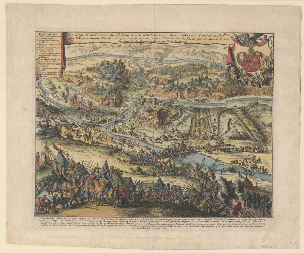 Obléhání Trembowly v roce 1675, 1690 od Romeyn de Hooghe