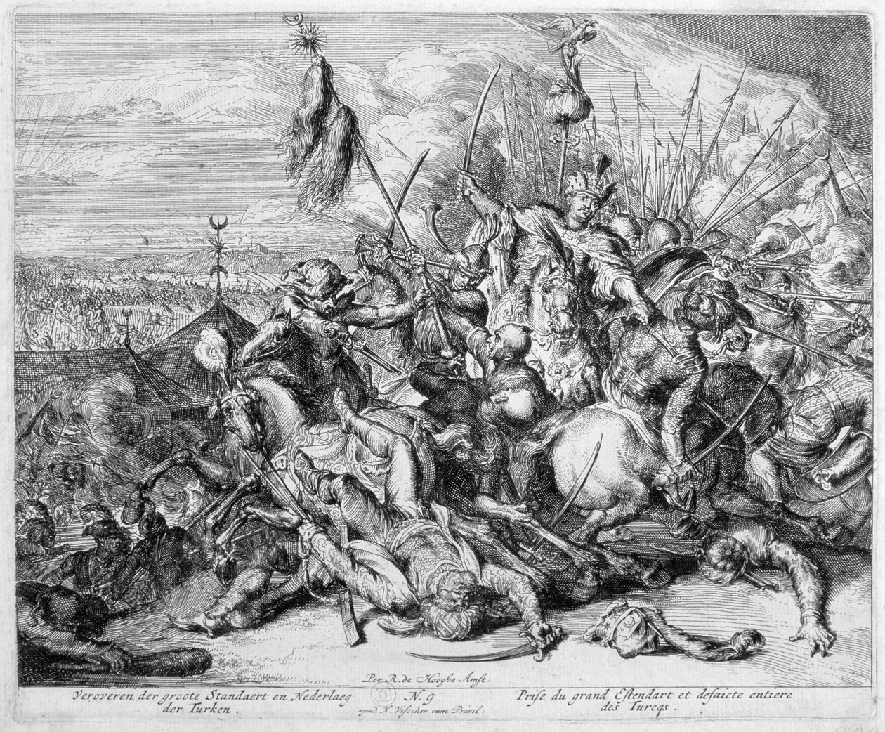 Vídeňský tiskový cyklus, zachycení velkého standardu, 1683 od Romeyn de Hooghe