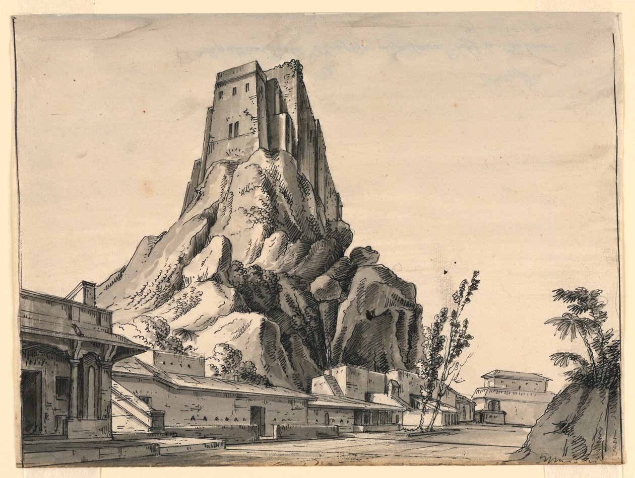 Scéna, Castle on Hill od Romolo Achille Liverani