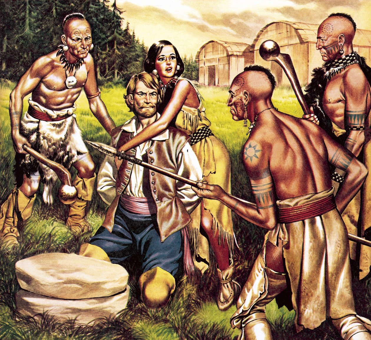 Kapitán John Smith a Pocahontas od Ron Embleton