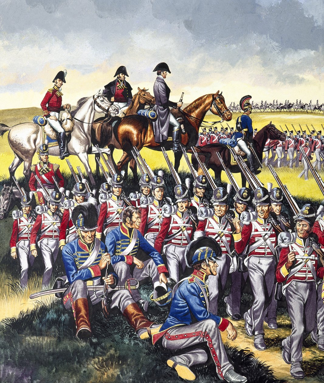 Vévoda z Wellingtonu (1769-1852) u Waterloo (kvaš na papíře) od Ron Embleton