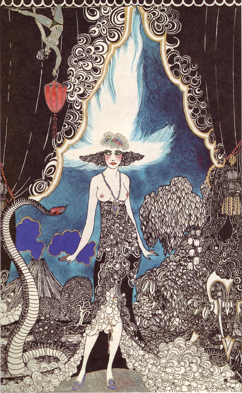 Ilustrace k Rubaiyat of Omar Khayyam par Balfour, Ronald (1896-1941). Litografie, akvarel od Ronald Balfour