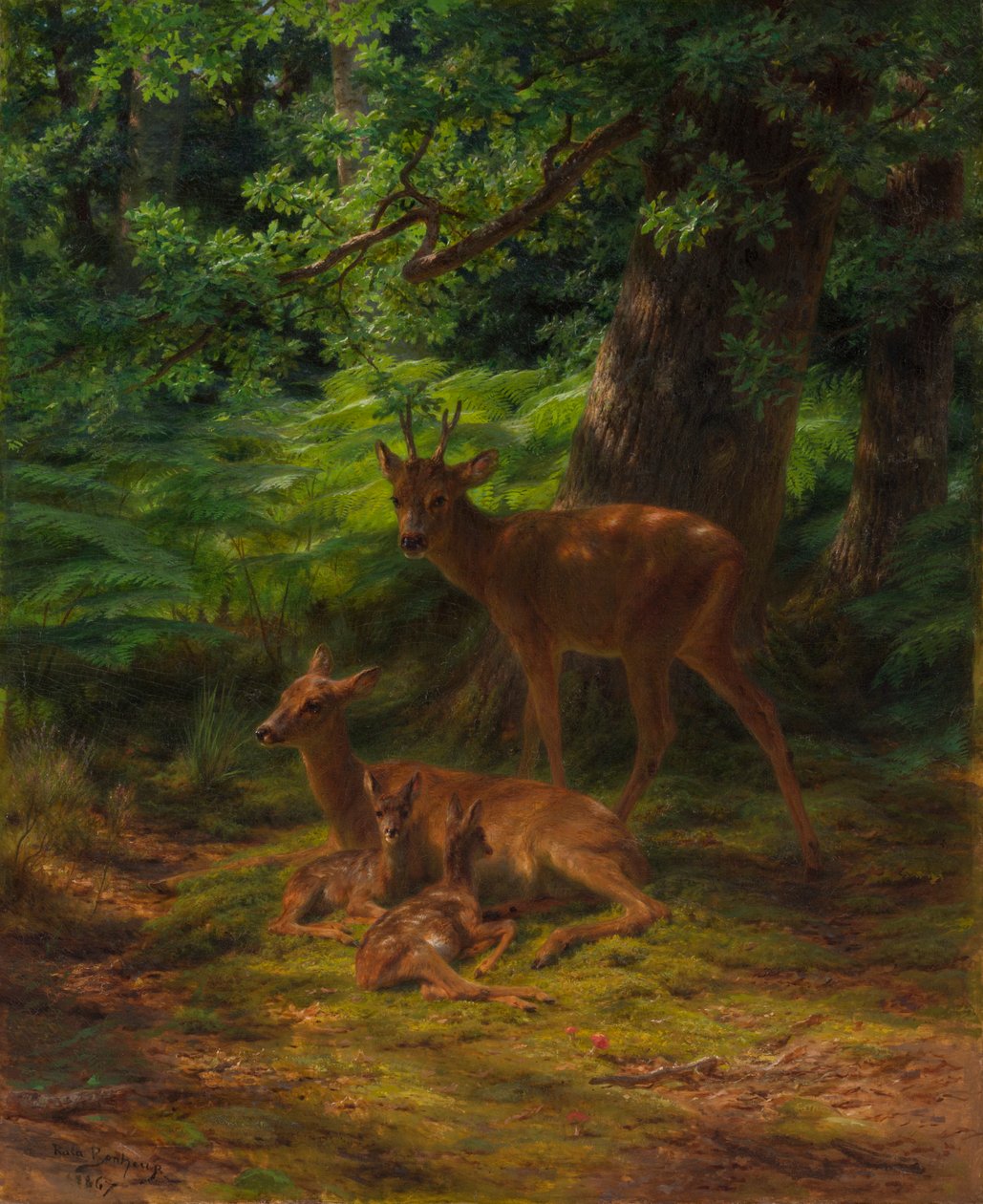 Jelen v Repose, 1867 od Rosa Bonheur