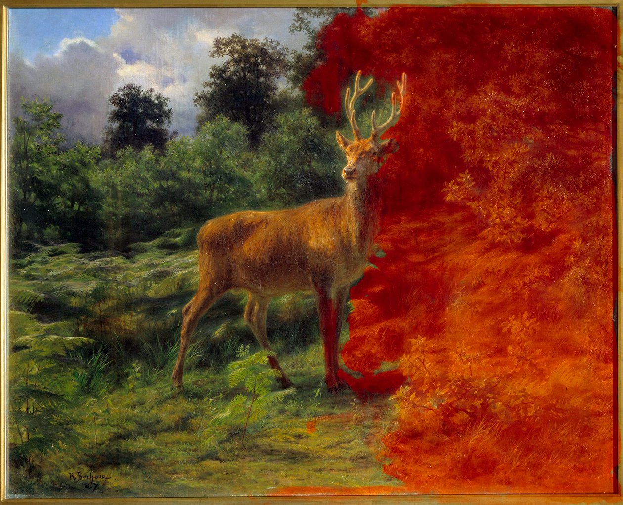 Hirvi kuuntelemassa tuulta od Rosa Bonheur