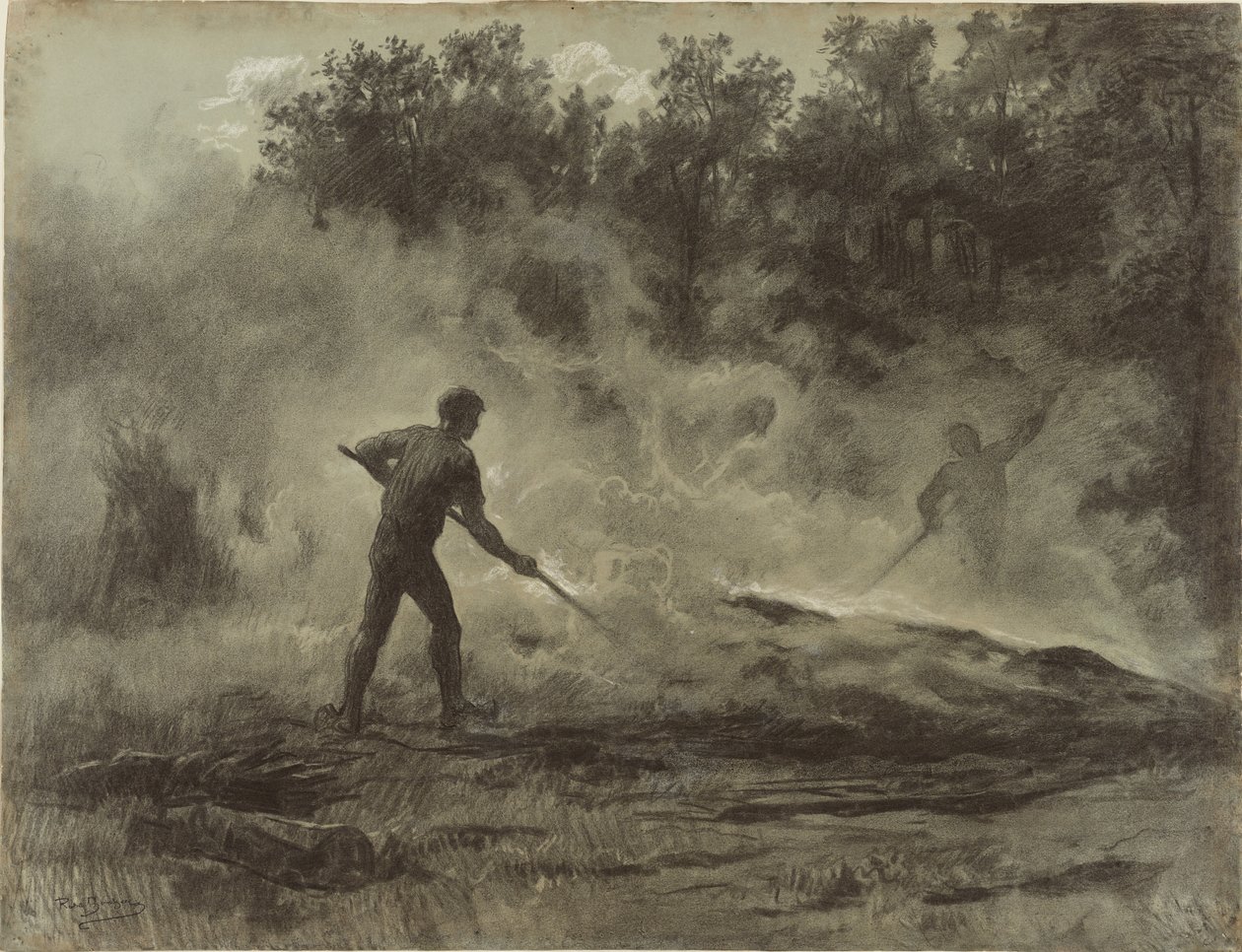 Uhlíři (Les charbonniers) od Rosa Bonheur