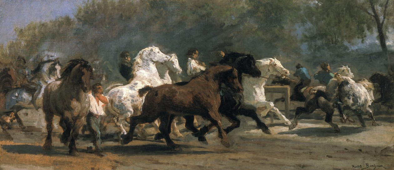Studie pro koňský trh, 1852-54 od Rosa Bonheur