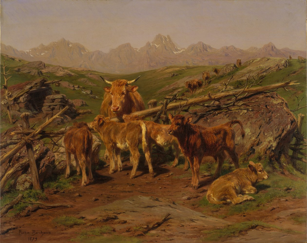 Odstav telat, 1879. od Rosa Bonheur