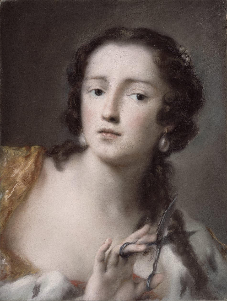Caterina Sagredo Barbarigo jako Bernice, kolem roku 1741 (pastel na papíře na plátně) od Rosalba Giovanna Carriera