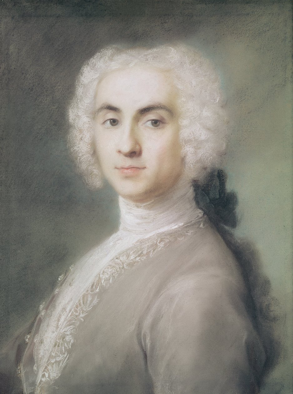 Portrét muže (pastel na papíře) od Rosalba Giovanna Carriera