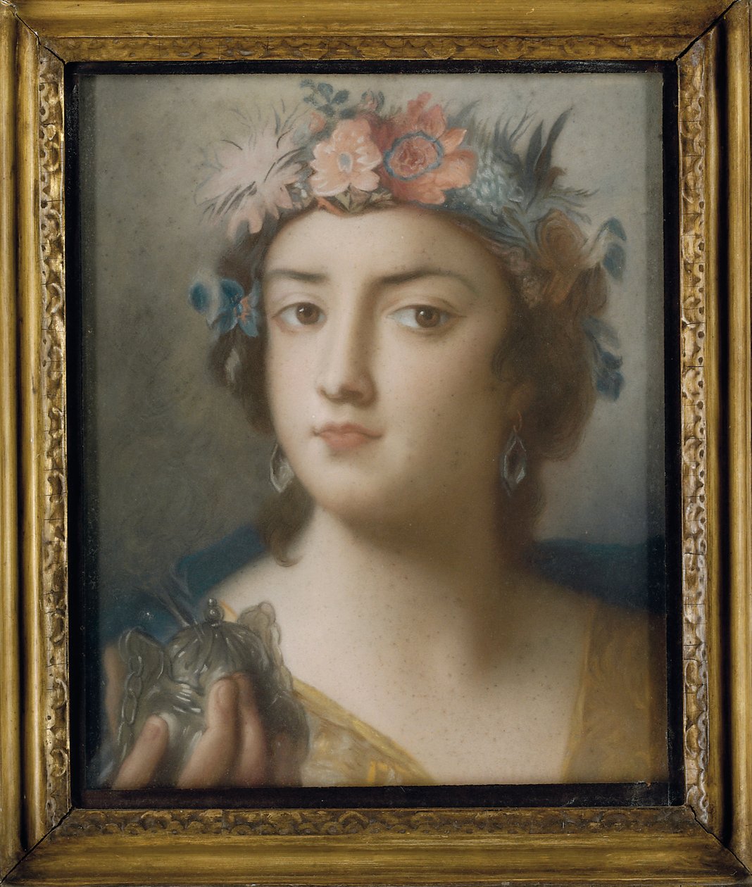 Alegorie čtyř kontinentů: Asie (pastel na papíře) od Rosalba Giovanna (follower of) Carriera