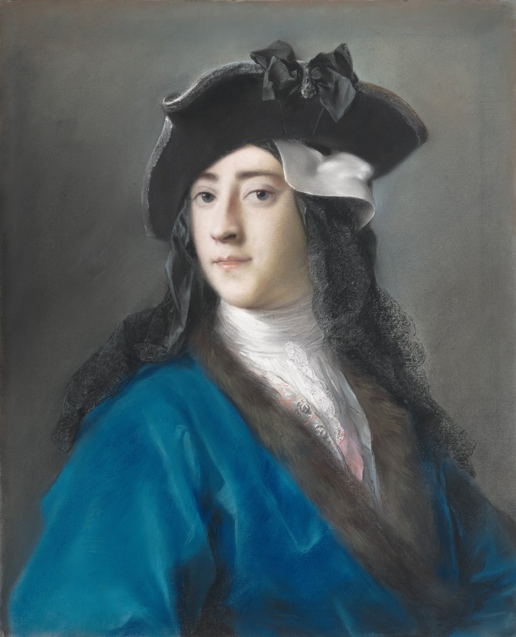 Gustavus Hamilton, druhý vikomt Boyne, v maškarním kostýmu, 1730-31 (pastel na papíře, položený na plátně) od Rosalba Giovanna Carriera