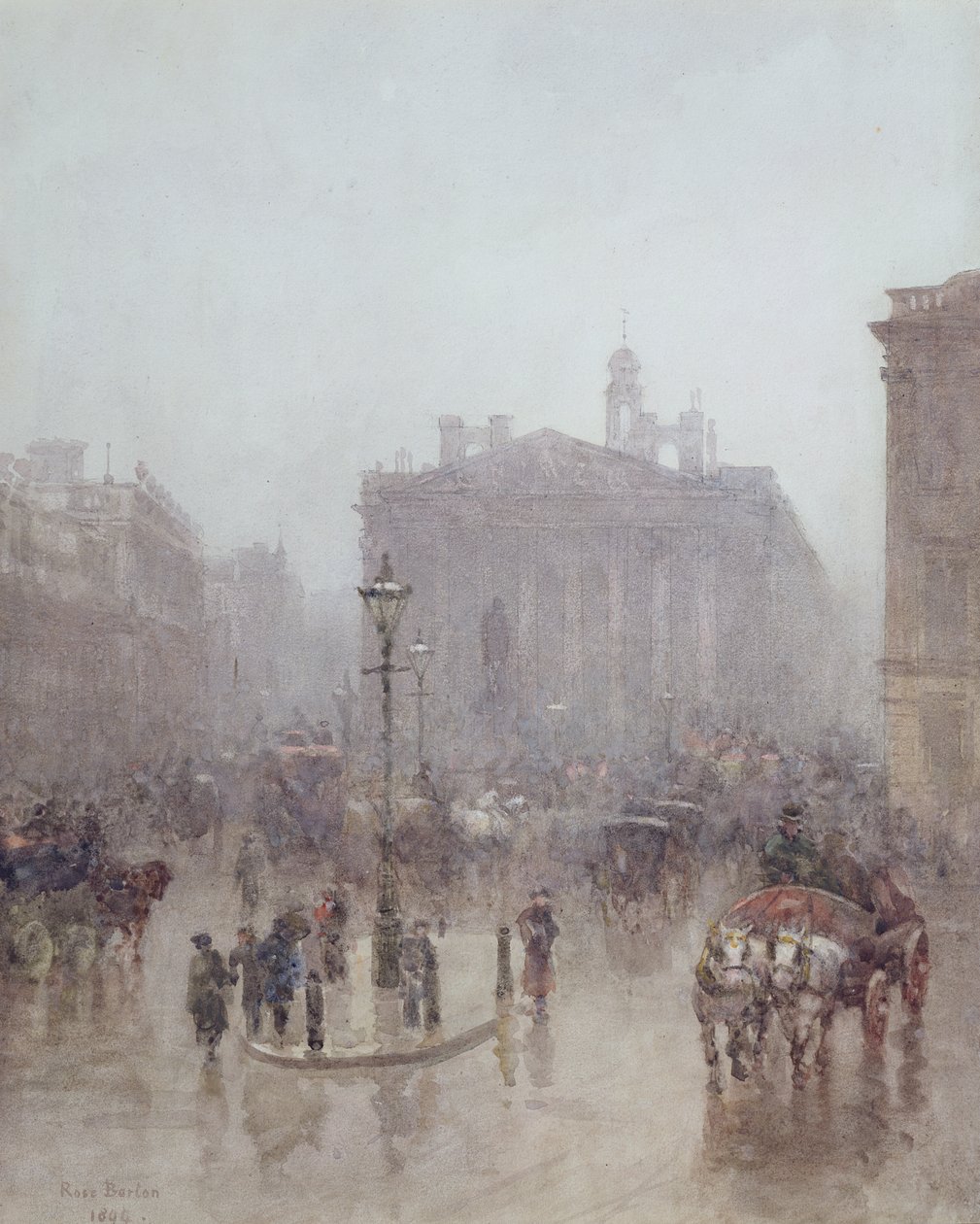 The Royal Exchange, 1894 (wc na papíře) od Rose Maynard Barton