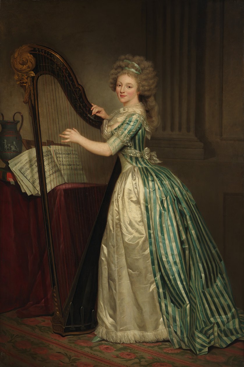 Autoportrét s harfou, 1791. od Rose Adelaide Ducreux