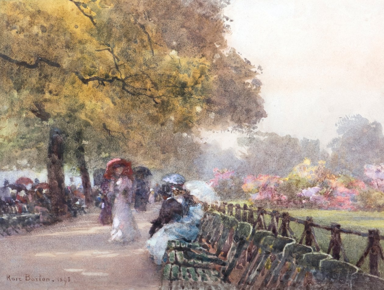 Azalky v květu - The Row od Rose Maynard Barton