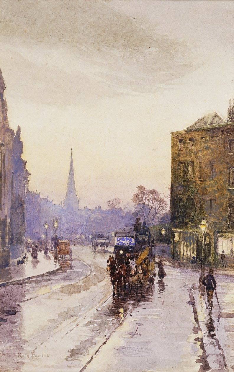 Chytání tramvaje v Nassau Street, Dublin, od Rose Maynard Barton