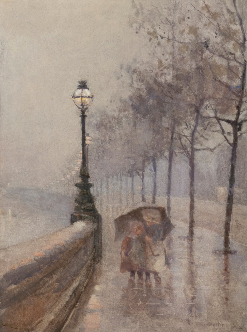 Děti na nábřeží (akvarel) od Rose Maynard Barton