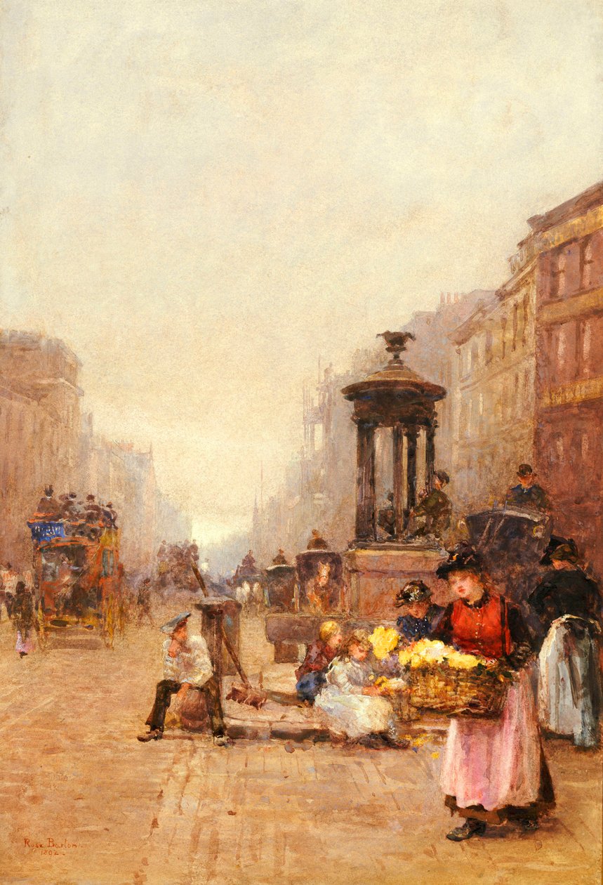 Flower Girls in the Strand, 1892 od Rose Maynard Barton