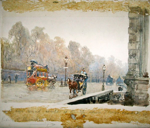 Grosvenor Place za deštivého dne od Rose Maynard Barton
